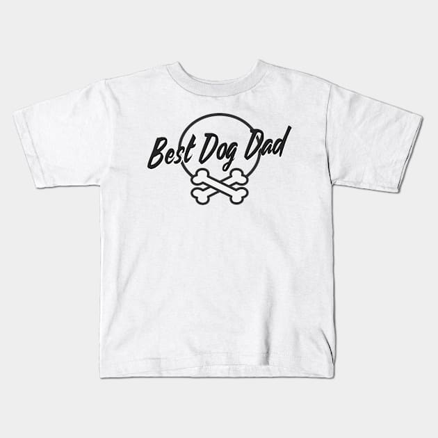 Best Dog Dad Since Ever Puppy Daddy Father Paw Dog Lover Kids T-Shirt by Kuehni